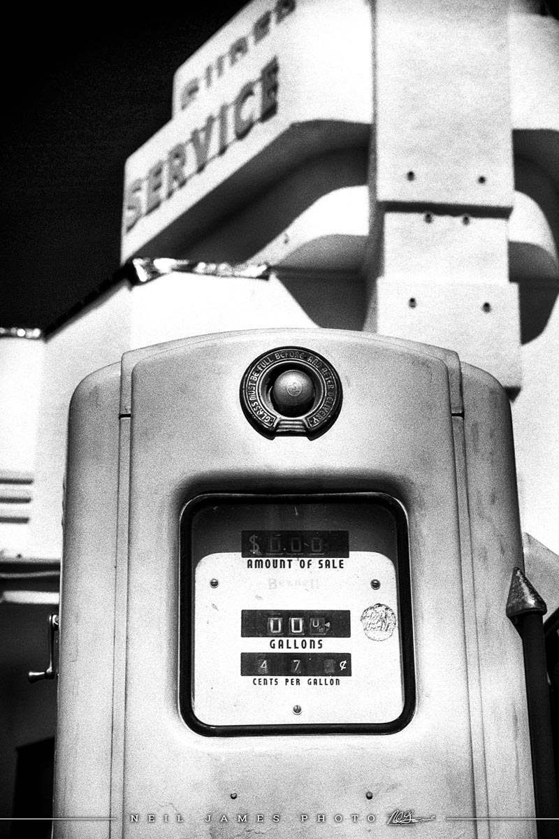 Vintage Retro Gas Station art photo print